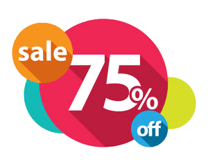 75% Discount PNG Photo