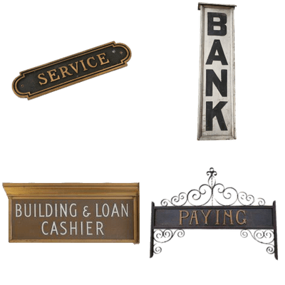 Bank Sign PNG Free Image