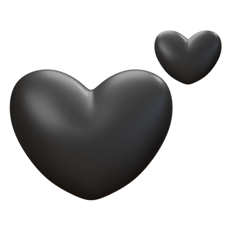 Black Heart PNG Cutout