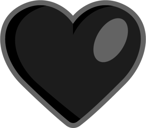 Black Heart PNG Images HD