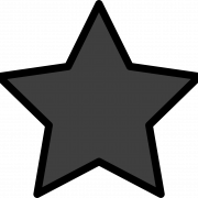 Black Star PNG Image HD