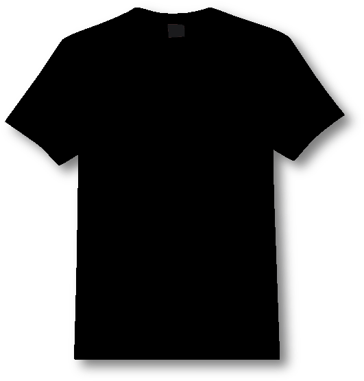 Black T Shirt PNG Cutout