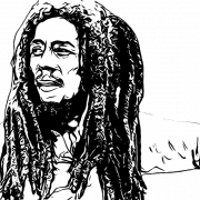 Bob Marley Art Png resmi
