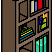 Bookshelf Modern PNG Pic