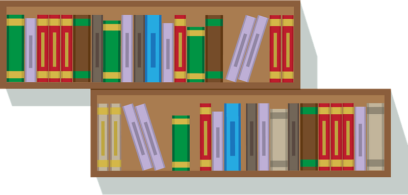 Bookshelf Wall PNG File