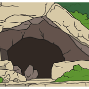 File PNG del paesaggio delle caverne