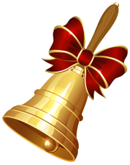 Christmas Golden Bell PNG Image