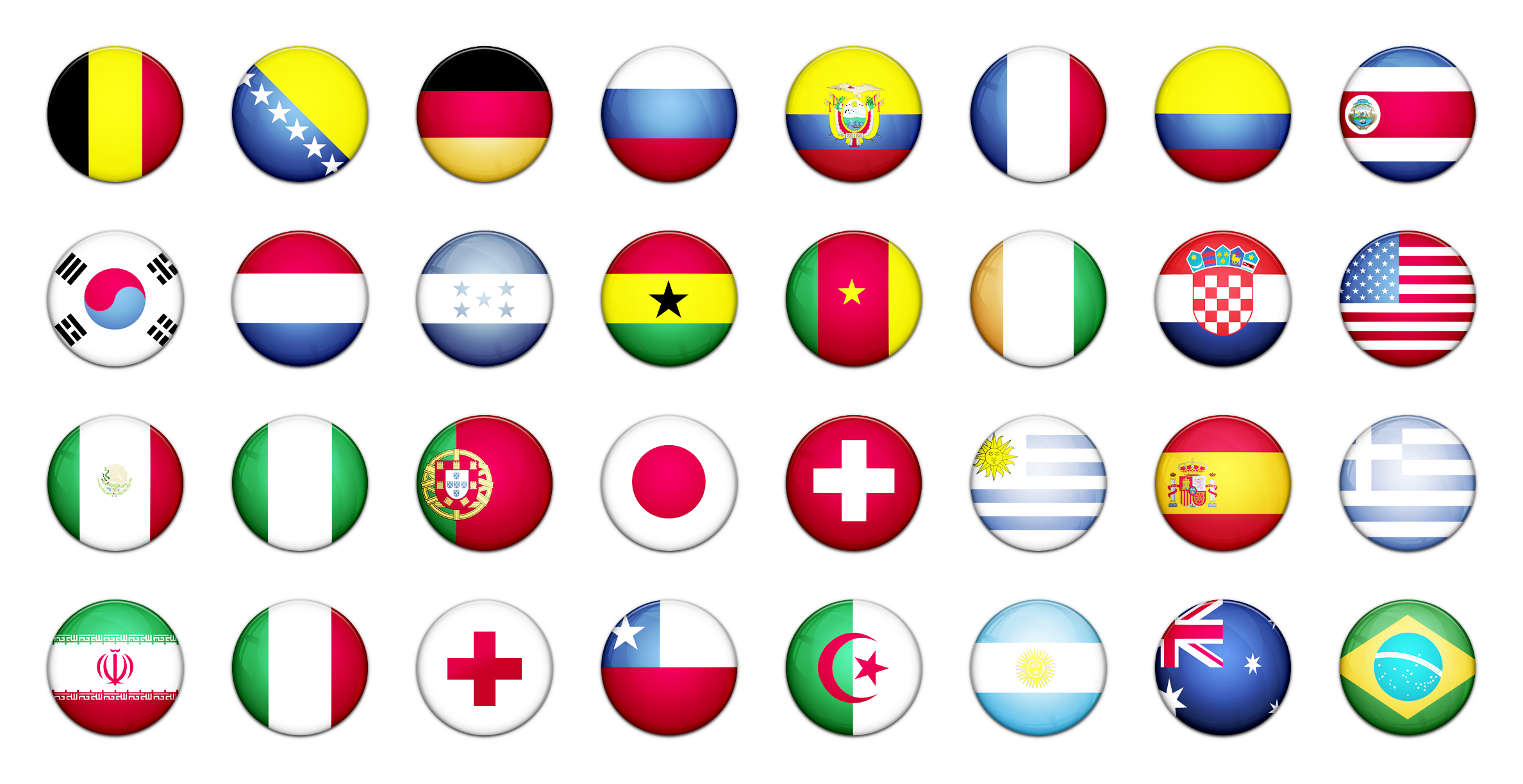 Страновые флаги в алфавитном порядке PNG Photo
