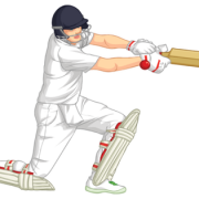 Imagem PNG de jogador esportivo de críquete