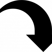 Simbol panah melengkung PNG cutout
