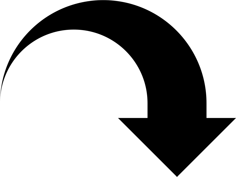 Curved Arrow Symbol PNG Cutout