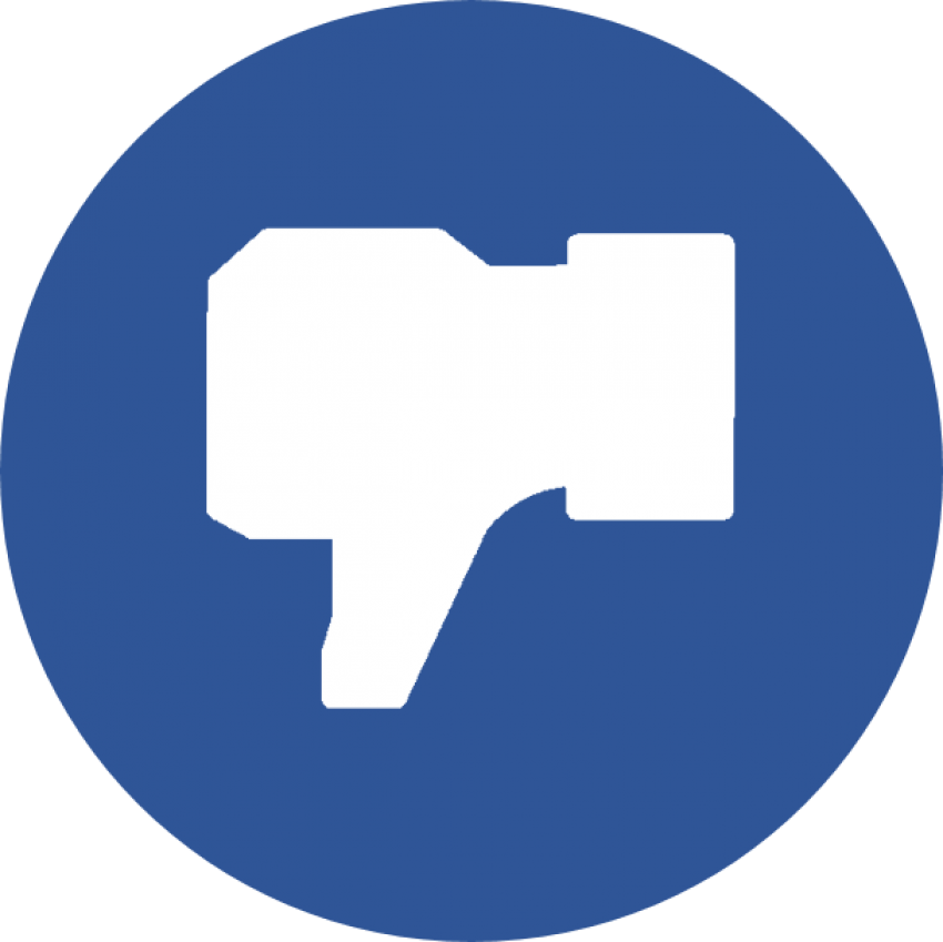 Dislike Facebook PNG Cutout