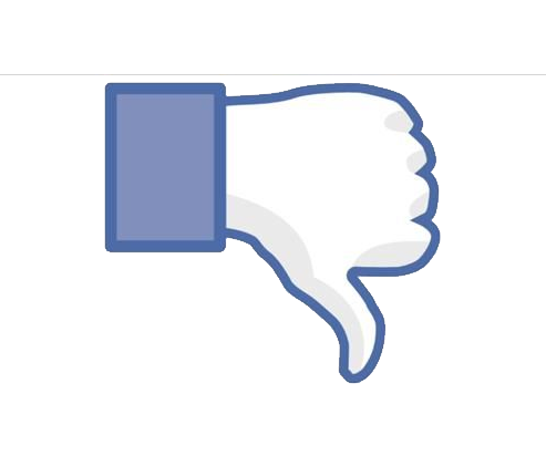 Houd niet van Facebook PNG -bestand