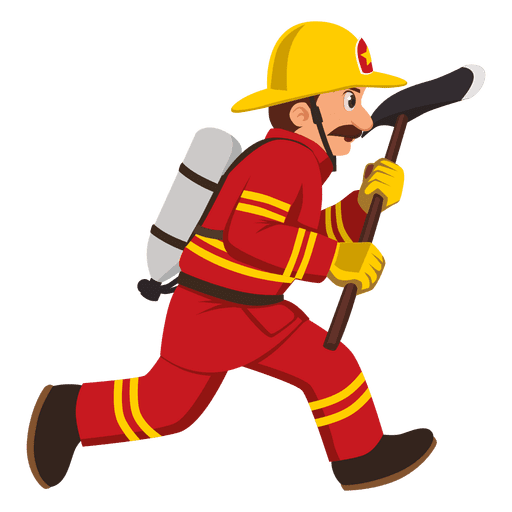 Firefighter Fireman PNG Cutout