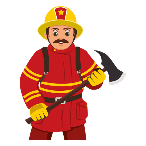 Firefighter Fireman PNG Image