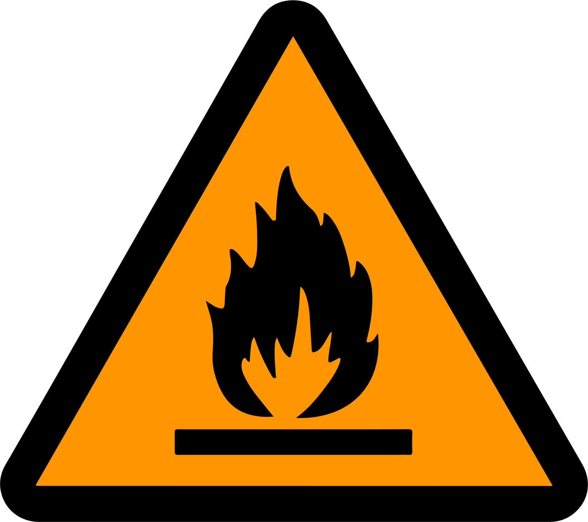 Flammable Sign PNG Cutout