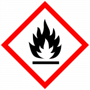 Symbole de signe inflammable PNG
