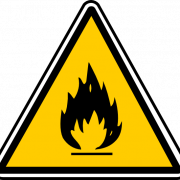 Symbole de signe inflammable PNG Photo