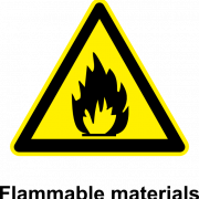 Entflammbares Zeichensymbol transparent