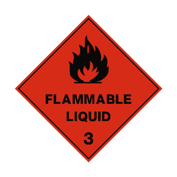Flammable Sign Transparent