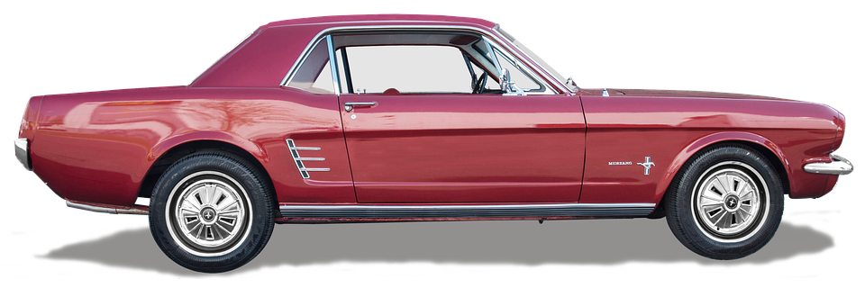 Ford Mustang Red PNG File
