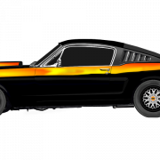 Ford Mustang Amarelo PNG Cutout
