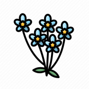 Forget Me Not PNG Cutout