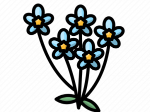 Forget Me Not PNG Cutout