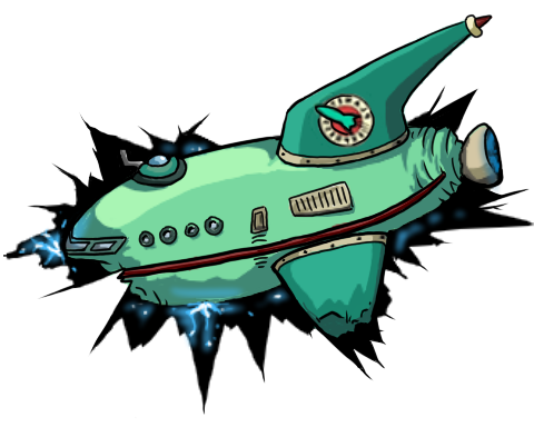 Futurama Spaceship PNG Cutout