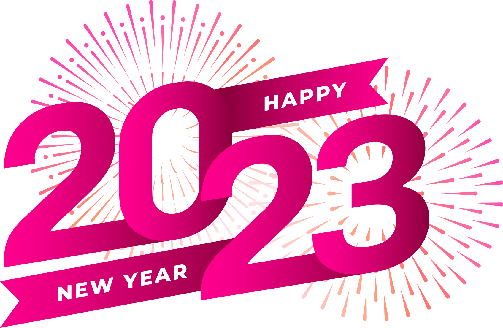 Happy New Year 2023 PNG Cutout