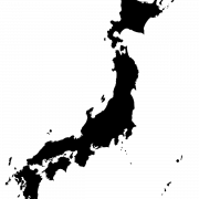 Japão mapa PNG Cutout