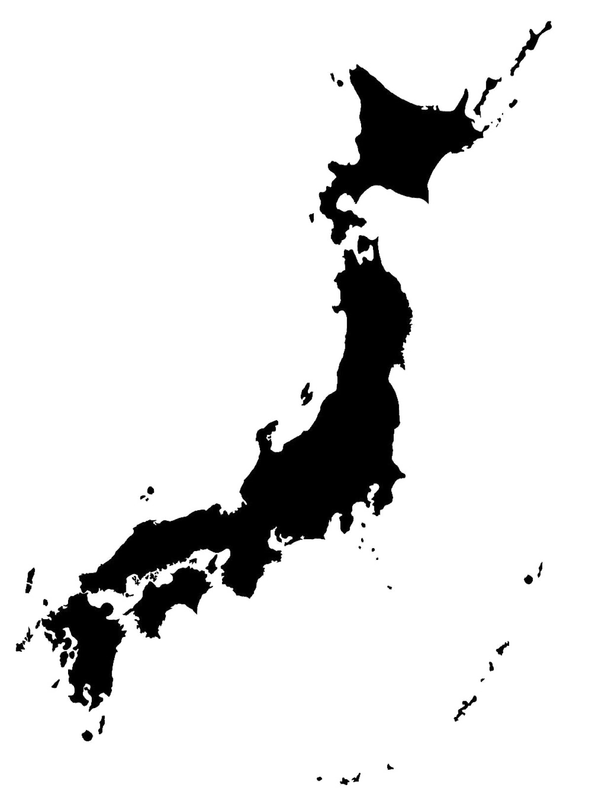 Japan Map PNG Cutout