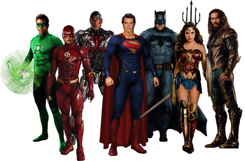 Justice League -personages PNG -bestand