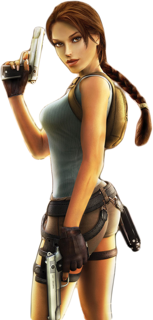 Lara Croft Art PNG Cutout