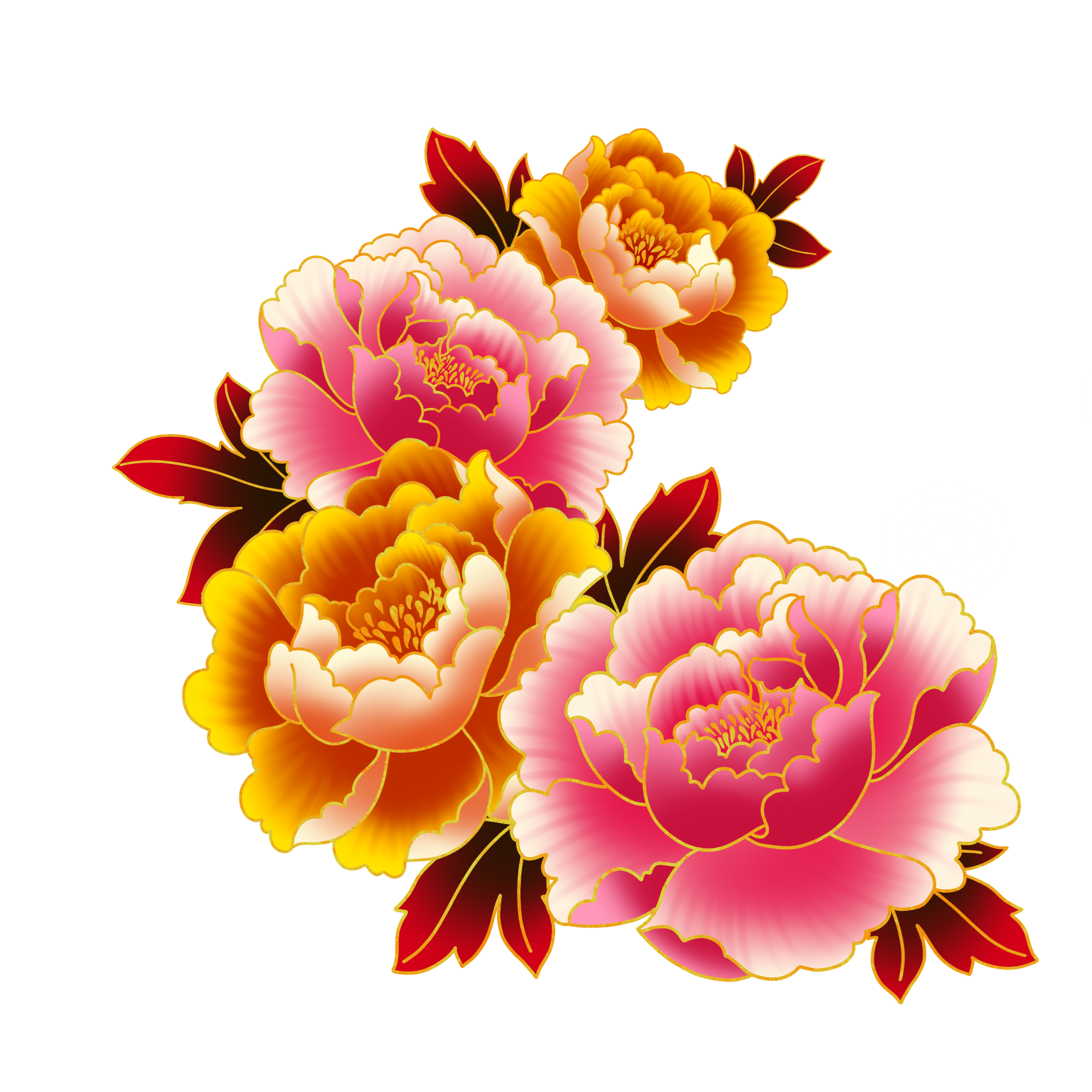 Imágenes de PNG de flor de peonía