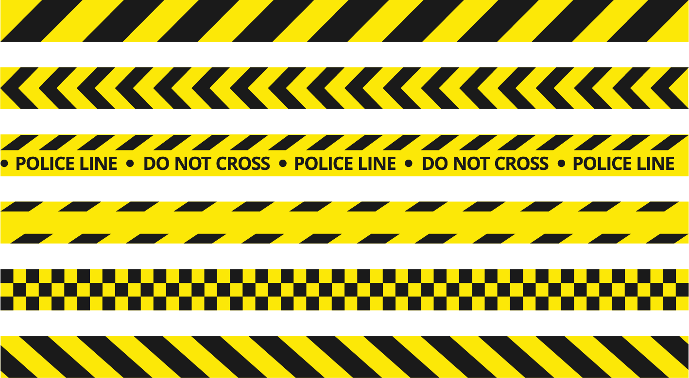 Police Tape Yellow PNG Images