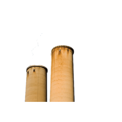 Power Station Chimneys PNG Free Image