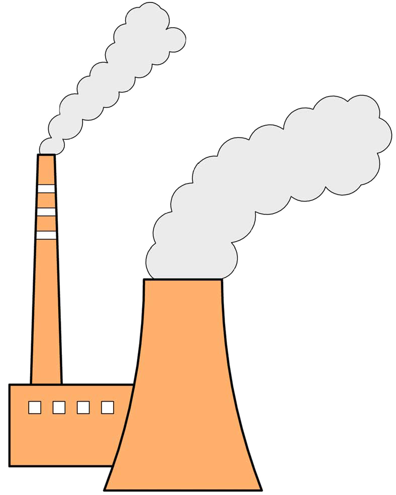 Power Station Chimneys PNG Images HD