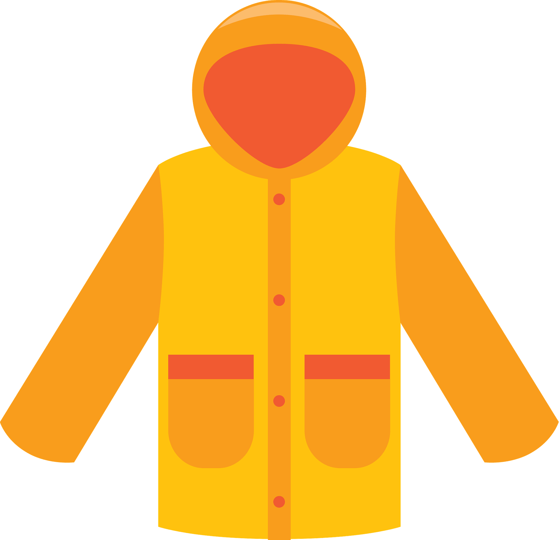 Raincoat Yellow PNG Clipart