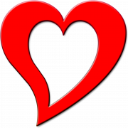 قلب أحمر الحب لا خلفية