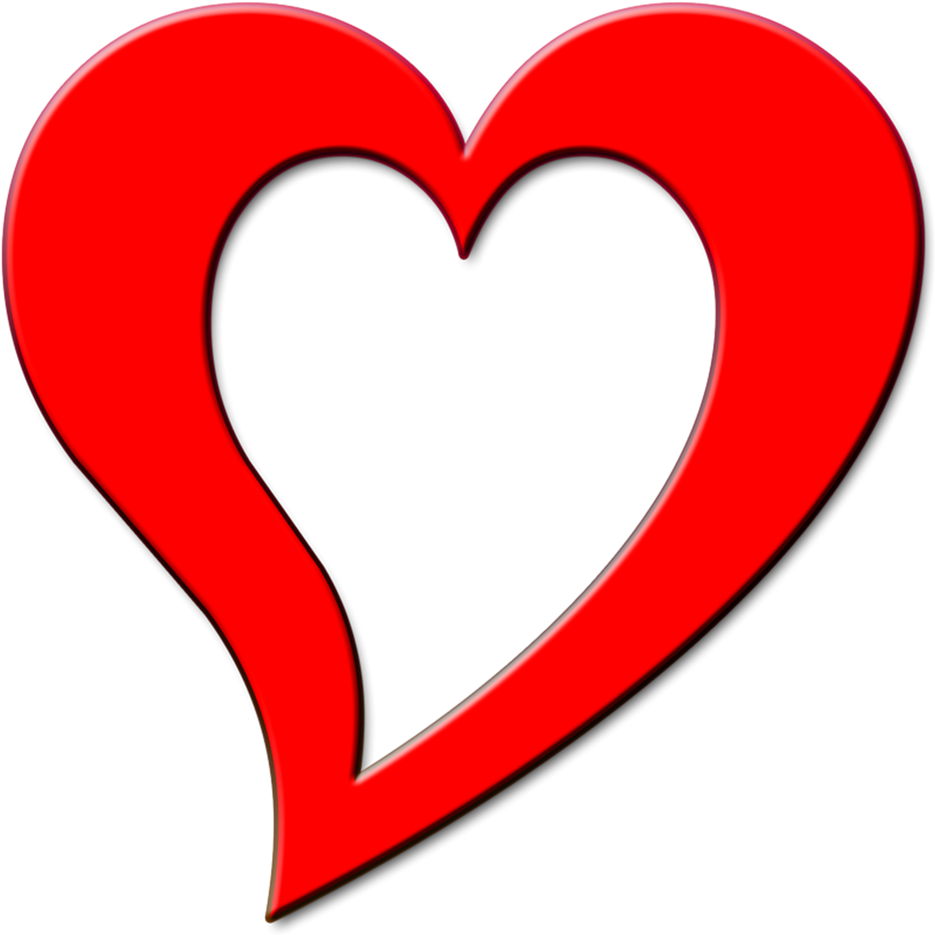 Red Heart Love No Background