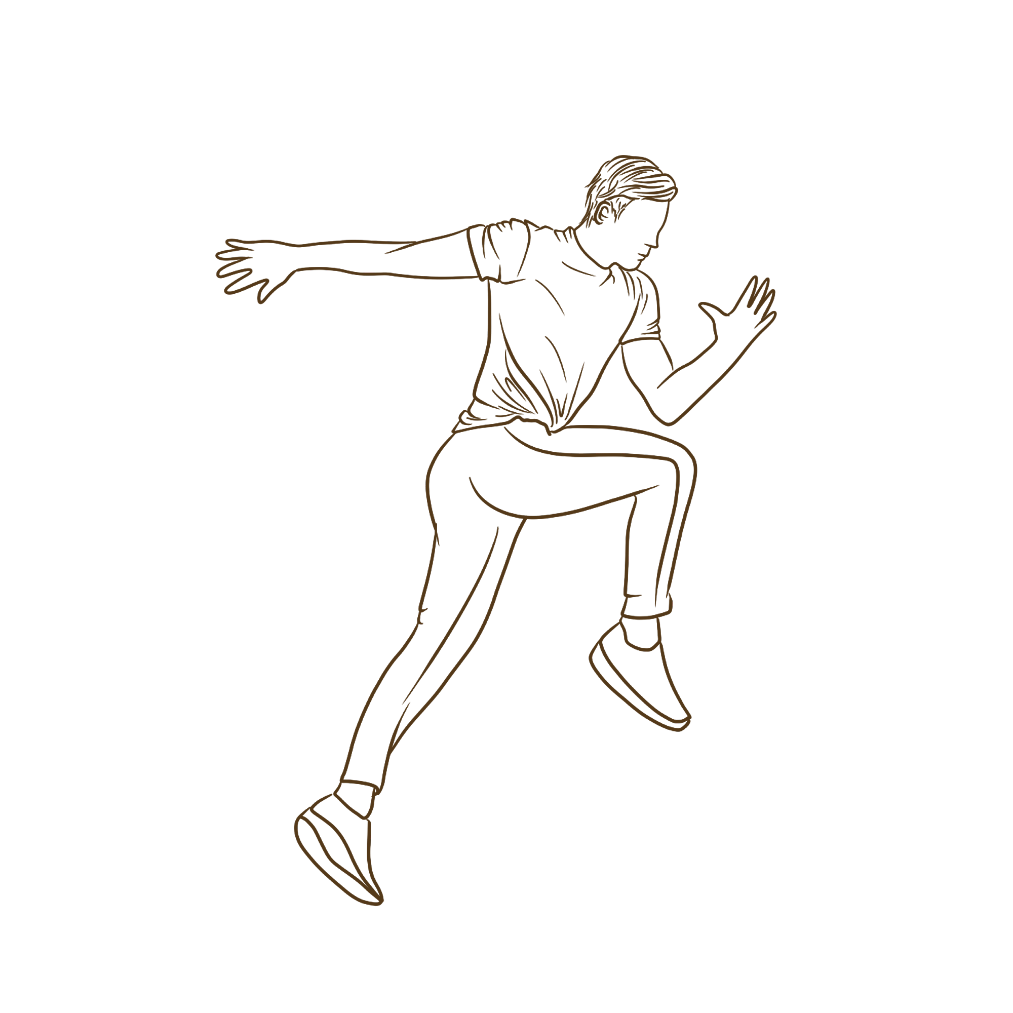 Running Man Animated PNG Photo