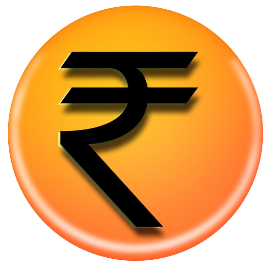 Rupee Sign Gold PNG
