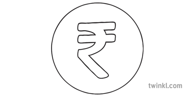 Rupee Sign White PNG
