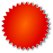 Badge di vendita rosso png