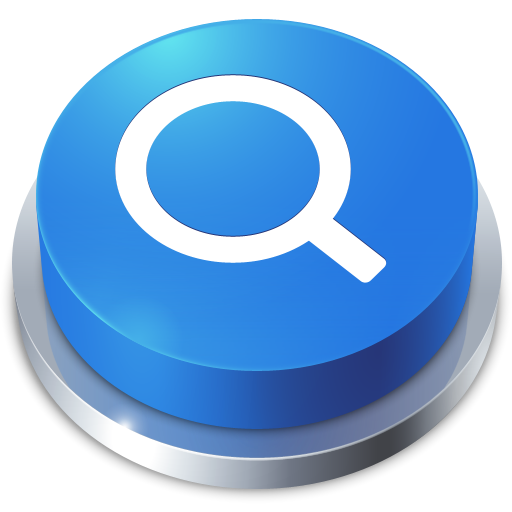 Search Button Blue PNG Cutout
