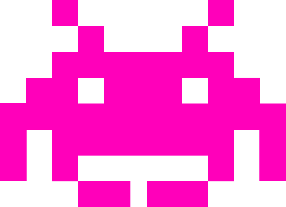 Space Invaders Alien PNG Free Image