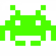 Space Invaders Alien PNG Image