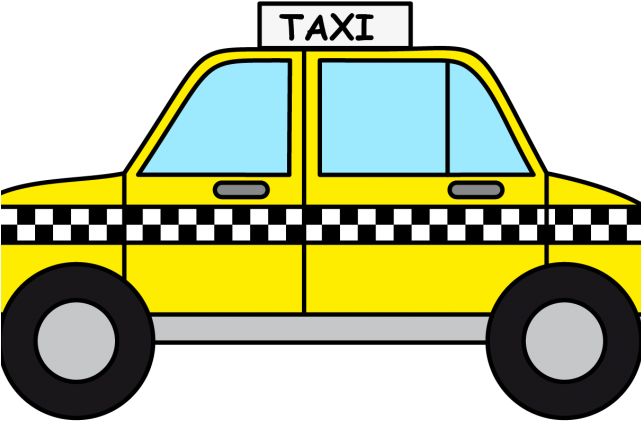 Taxi gele PNG -uitsparing
