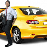 Imagem de PNG amarelo de táxi